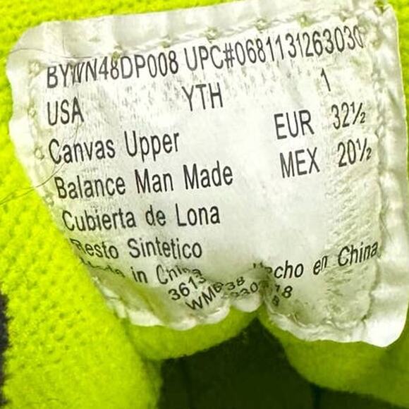 Wonder Nation Black & Green Camo Pattern Mid Top Sneakers Youth Size 1 - Picture 8 of 10